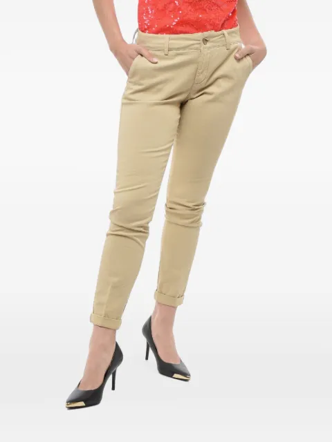 Maison Clochard Mallard turn-up hem trousers Neutrals WP047MC0051028
