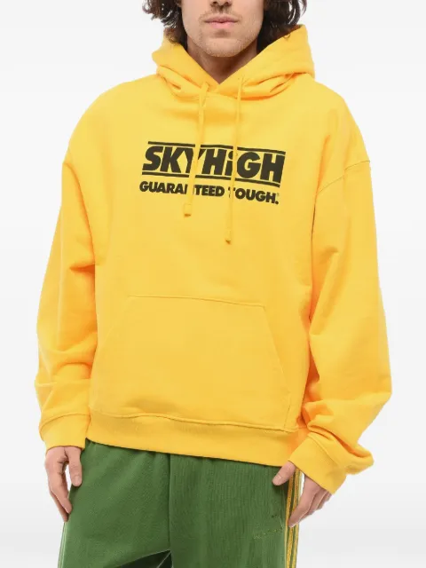 Sky High Farm logo-print hoodie Yellow SHF05T0231