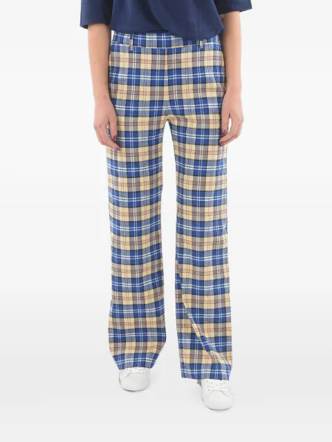 Woolrich tartan-check straight-trousers Blue COWRPAN0049UT17853086