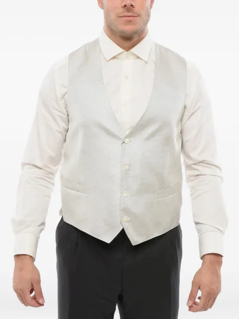 Corneliani silk welt-pocket waistcoat Grey 83C0619117177023