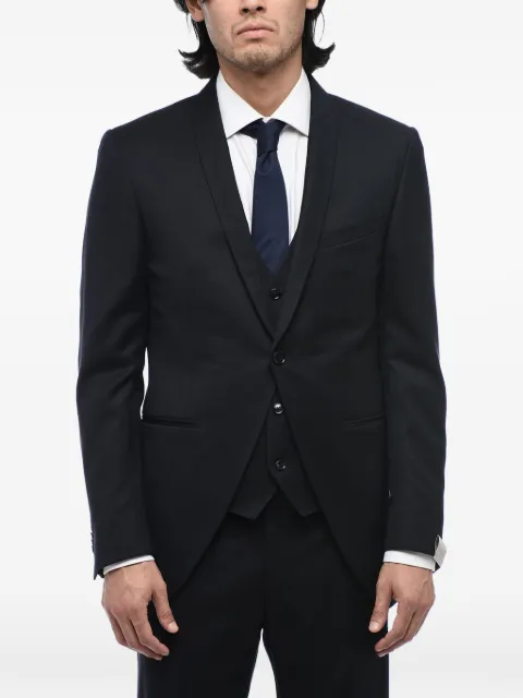 Corneliani shawl-lapel single-breasted suit jacket Blue 8580940287122007