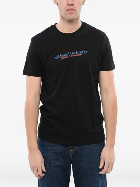 Diesel logo-print crew-neck T-shirt Black A12754RPATI