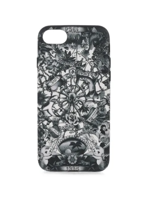 DSQUARED2 tattoo-print iPhone 8 Plus case White ITM001655000001