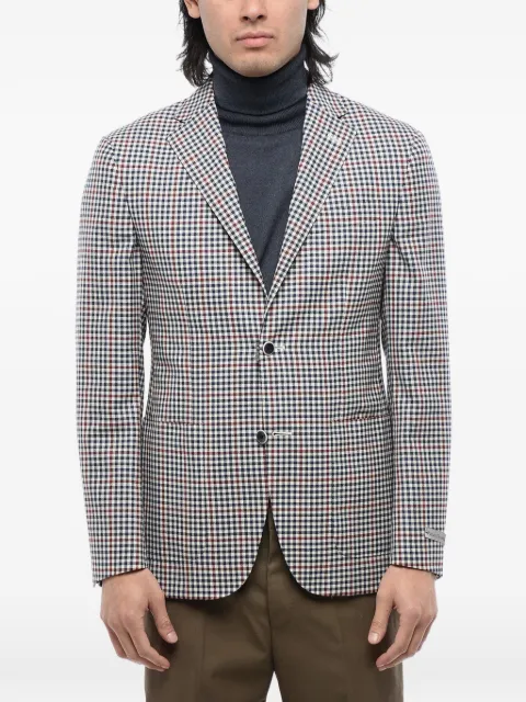 Corneliani checked wool blazer Neutrals 756Z095166371002