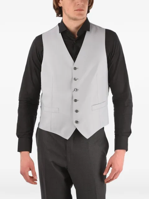 Corneliani single-breasted wool waistcoat Grey 80C8327118054026