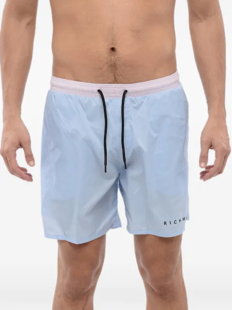 John Richmond logo-print drawstring swim shorts Blue UMP24224COBL