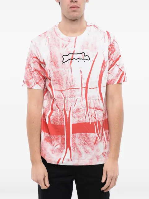 Diesel logo-print crinkled-effect T-shirt White A121550AJBD