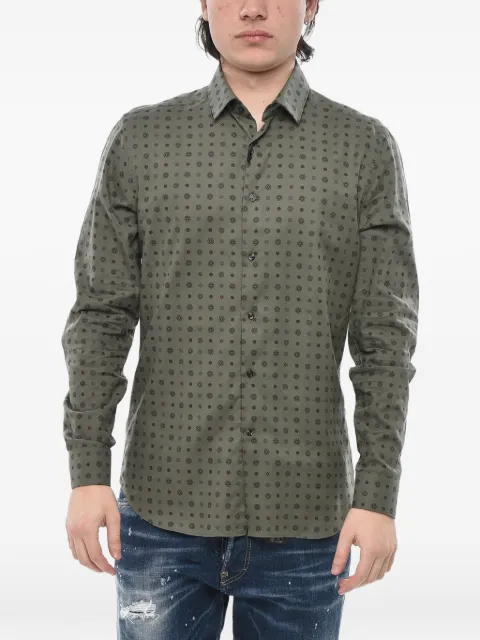 Corneliani cotton shirt Green 84PX818861265051