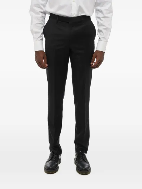 Corneliani pressed-crease welt-pocket tailored trousers Black 765Z2ZH000823302