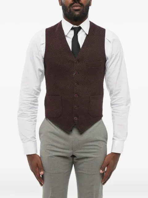 Corneliani V-neck waistcoat Red 78CZ496866811040