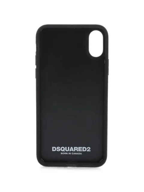 DSQUARED2 embossed horse-motif iPhone X case Black ITM006335802197