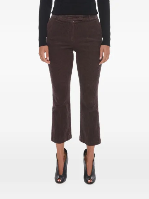 QL2 corduroy cropped trousers Brown NELLIEDM45311