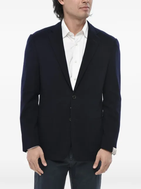 Corneliani single-breasted patch-pocket blazer Blue 92XY703818517001