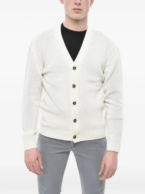 Paolo Pecora V-neck cardigan Neutrals 24IC1M0A073F0061102