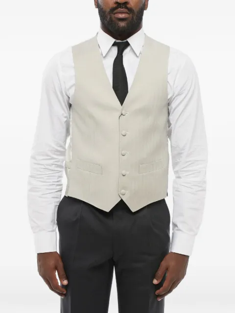 Corneliani button-fastening welt-pocket waistcoat Grey 71C2610088051026
