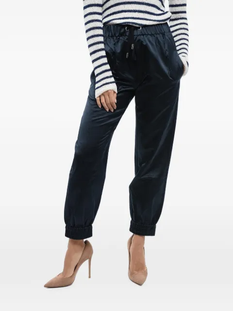 SA SU PHI drawstring-waist silk track pants Blue S302DUE0069