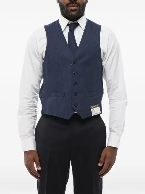 Corneliani Leader wool waistcoat Blue 78C2616817432006