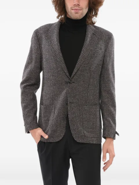 Corneliani Nino Danieli checked virgin wool blazer Grey 80XZ097836327017