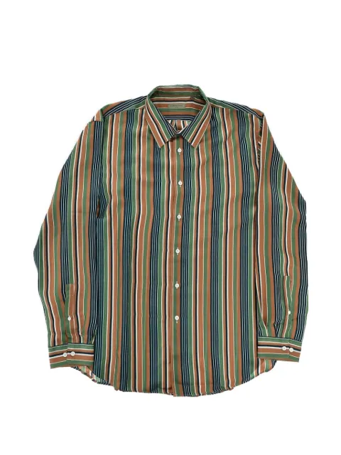 Corneliani striped-pattern shirt Green 93PH409311968052