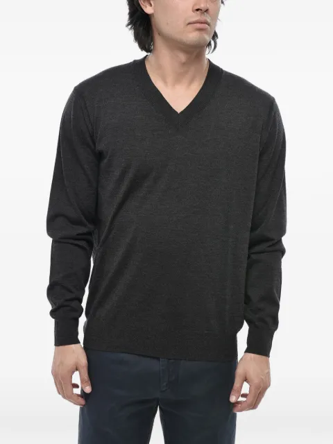 Paolo Pecora V-neck sweater Grey 24IC1M0A009F0018996