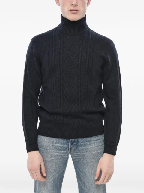 Paolo Pecora cable-knit roll-neck sweater Blue 24IC1M0A047F0096462