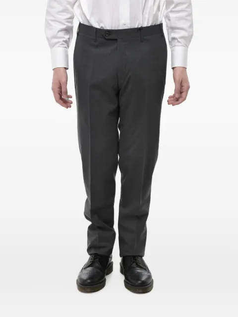 Corneliani belt-loop virgin-wool trousers Grey 835R439168562015