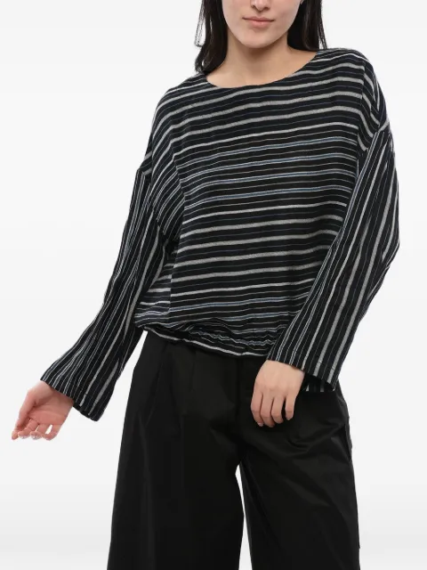 Woolrich striped long-sleeve blouse Black CFWWSI0057FRUT2113