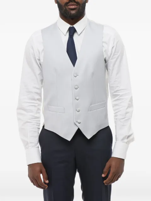 Corneliani single-breasted welt-pocket waistcoat Grey 83CR327287119017