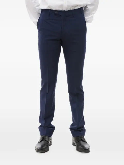 Corneliani jacquard-woven wool trousers Blue 7952636103101Z006