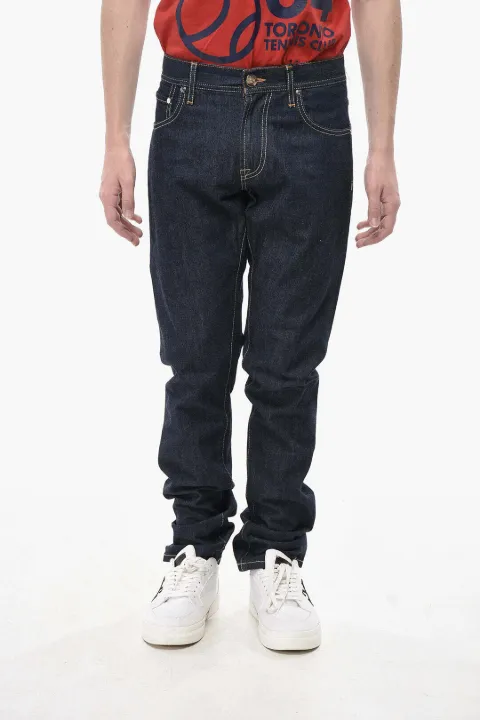 Corneliani contrasting-stitch slim-fit denim jeans Blue 774JD26120146003