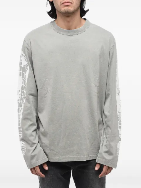 Diesel logo-print long-sleeve T-shirt Grey A110720DNAW9BX