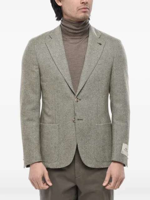 Corneliani single-breasted wool-blend jacket Neutrals 26XZ442666344050