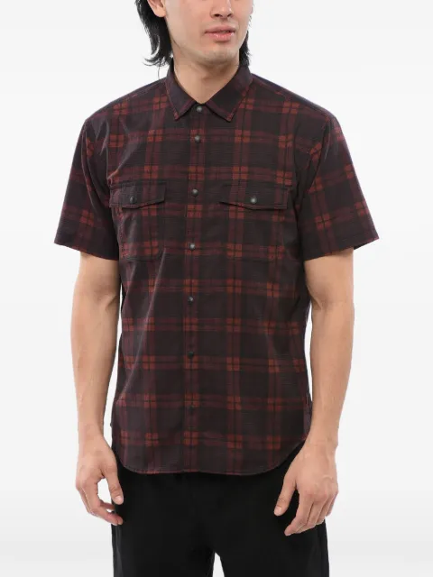 Woolrich check-pattern short-sleeve shirt Red CFWJSI0023MRUT2755R2