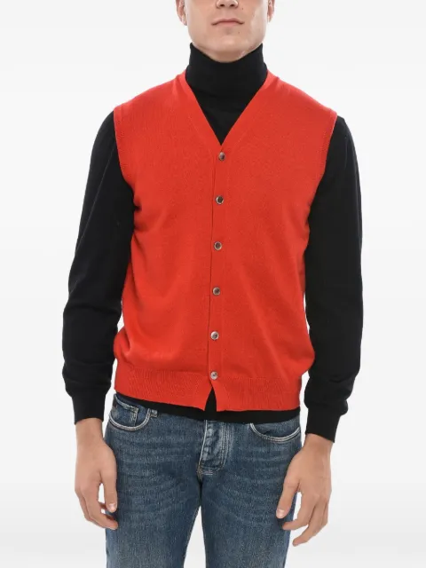 Malo sleeveless V-neck vest Red UXJ004F1K02E1067
