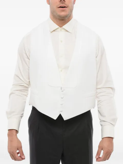 Corneliani single-breasted embroidered waistcoat White 79C8900088085028