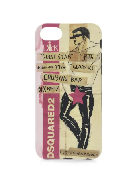 DSQUARED2 iPhone 8 Plus graphic-print case Neutrals ITM004355000001