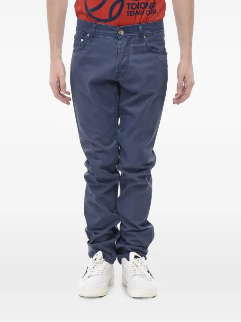 Corneliani straight-fit embroidered-logo jeans Blue 774JD36120153005
