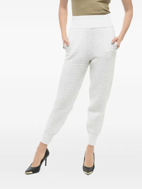 ART ESSAY high-waisted cotton-knit trousers White AMYP500CO110