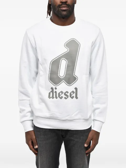 Diesel logo-print brushed sweater White A16945RIAJH100