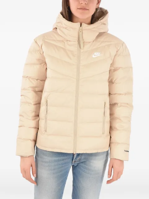 Nike logo-print quilted jacket Neutrals DH4073