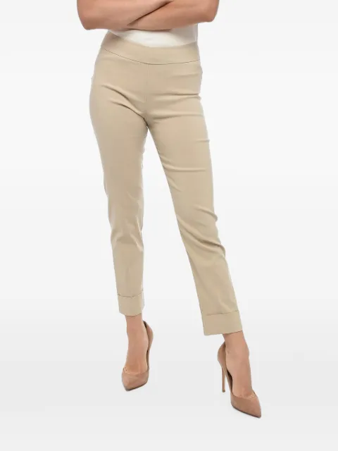 Avenue Montaigne cuffed-hem slim-fit trousers Neutrals FRANCOF954