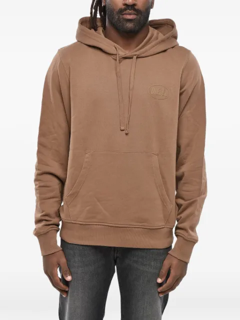 Diesel logo-print drawstring hoodie Brown A15084RIAJH