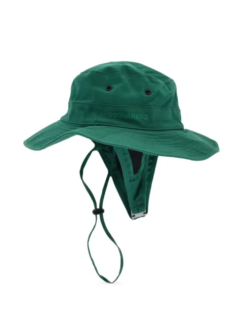 DSQUARED2 embroidered-logo bucket hat Green HAM005208C00001
