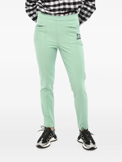 Woolrich logo-embroidered stirrup trousers Green CFWWTR0144FRUT32297776064