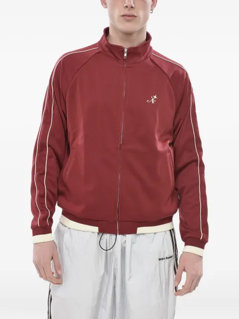 Awake NY logo-embroidered zip-up track jacket Red AWKSP24OT007MERLOT