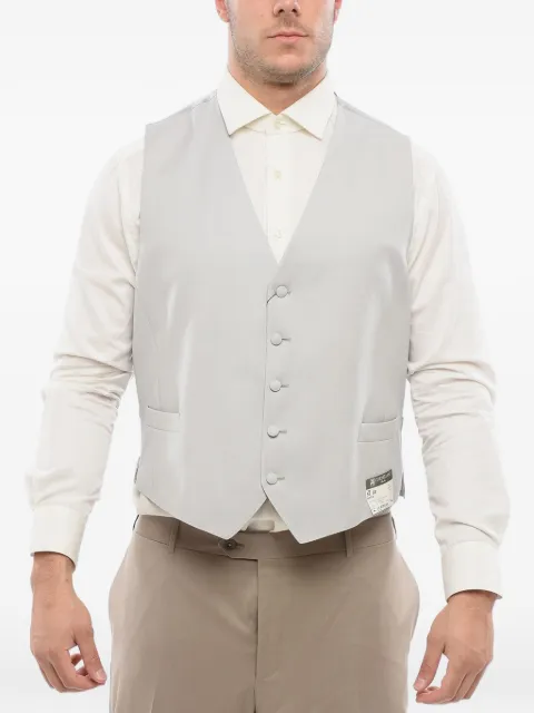 Corneliani jetted-pockets wool waistcoat Grey 75C8915118054026