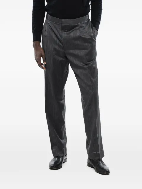 Corneliani pinstripe-pattern pleated tailored trousers Grey 6751081110034000