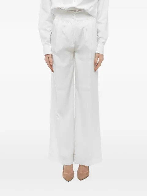 Hebe Studio The Girlfriend pleated palazzo pants White H223GFPNLGNCR
