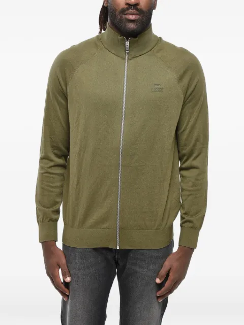Diesel long-sleeve zip-fastening cardigan Green A15600RLAXU