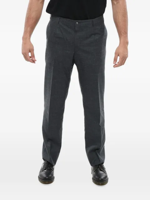 Corneliani linen-blend belt-loop trousers Grey 8142228114160012